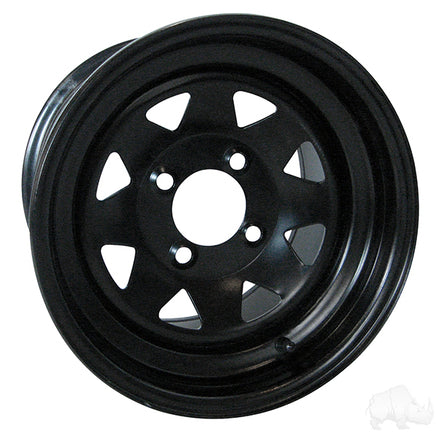 TIR-402 - Steel, Black, 12x7.5, 3:4.5 Offset