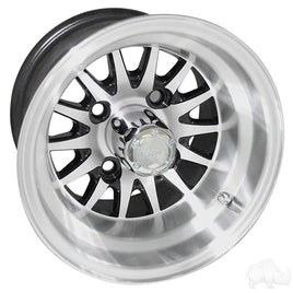 TIR-479 - RHOX Phoenix, Machined w/Black w/ Center Cap, 10x7 ET-15.5