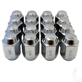 TIR-937S - Lug Nut, BOX OF 16, Chrome Closed End Standard 1/2"-20, OD 3/4"