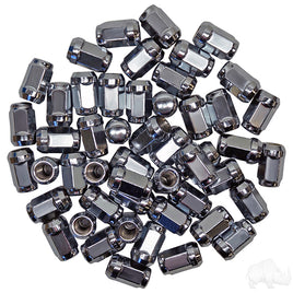 TIR-938-50 - Lug Nut, BOX OF 50, Chrome Closed End Metric 12mm-1.25, OD 3/4"