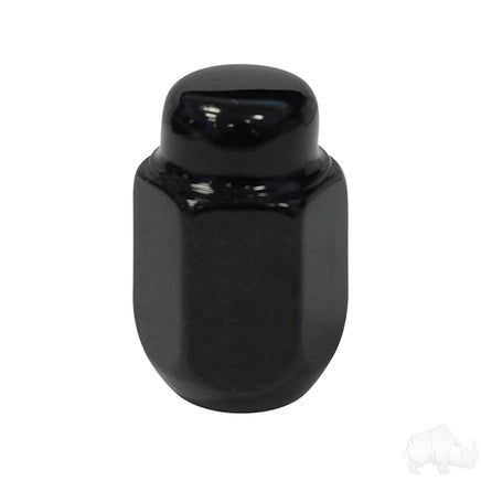 TIR-939 - Lug Nut, Gloss Black Closed End Standard 1/2"-20, OD 3/4"