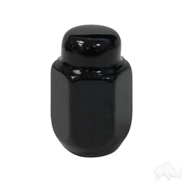 TIR-940 - Lug Nut, Gloss Black Closed End Metric 12mm-1.25, OD 3/4"
