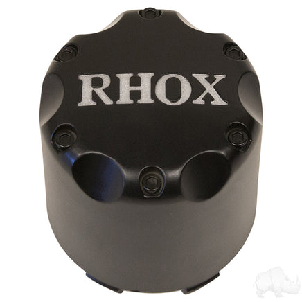 TIR-RX004-BS - Center Cap, Matte Black with Silver RHOX