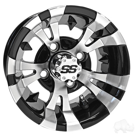 TIR-RX168 - RHOX RX168, Machined Gloss Black, 10x7 ET-15