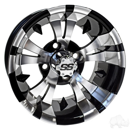 TIR-RX178 - RHOX RX178, Machined Gloss Black, 12x7 ET-25