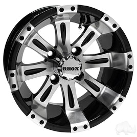 TIR-RX180 - RHOX Vegas, Machined w/Black w/ Center Cap, 12x7 ET-25