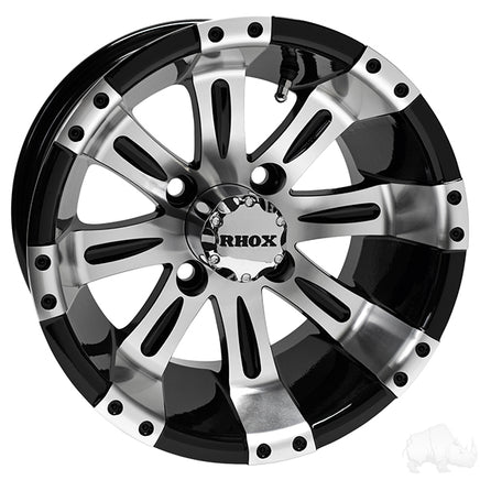 TIR-RX180 - RHOX Vegas, Machined w/Black w/ Center Cap, 12x7 ET-25