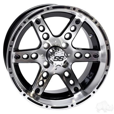 TIR-RX187 - RHOX RX187, Machined Gloss Black, 14x7 ET-15