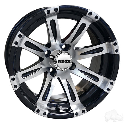 TIR-RX220 - RHOX Vegas, Machined w/Black w/ Center Cap, 14x7 ET-25