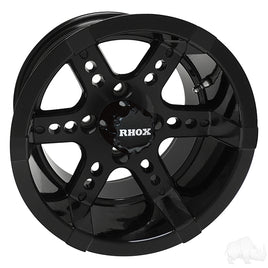 TIR-RX262 - RHOX RX262, Black w/ Center Cap, 14x7 ET-25