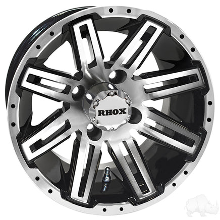 TIR-RX265 - RHOX RX265, Machined Gloss Black, 12x7, ET-25