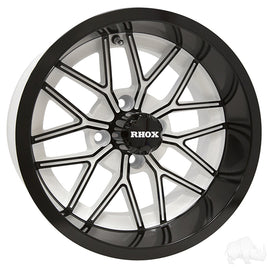 TIR-RX281-WB - RHOX RX281, White with Gloss Black, 14x7 ET-25