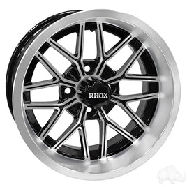 TIR-RX282 - RHOX RX282, Machined Gloss Black, 14x6 ET-10