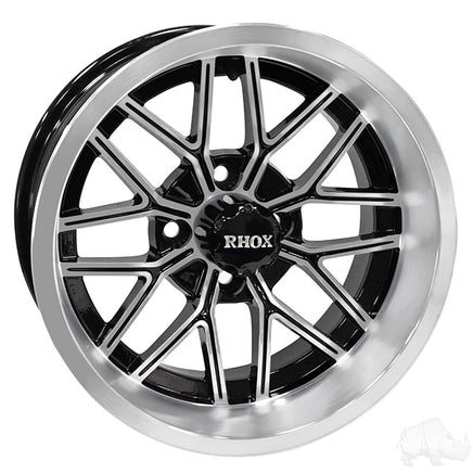 TIR-RX282 - RHOX RX282, Machined Gloss Black, 14x6 ET-10