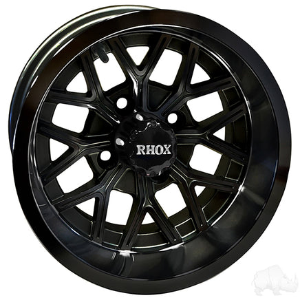 TIR-RX283-B - RHOX RX283, Gloss Black, 12x7 ET-25