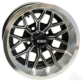 TIR-RX283 - RHOX RX283, Machined Gloss Black, 12x7 ET-25