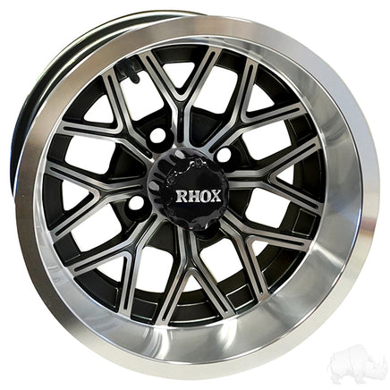 TIR-RX283 - RHOX RX283, Machined Gloss Black, 12x7 ET-25