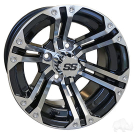 TIR-RX330 - RHOX RX330, Machined w/ Gloss Black w/ Center Cap, 12x7 ET-25