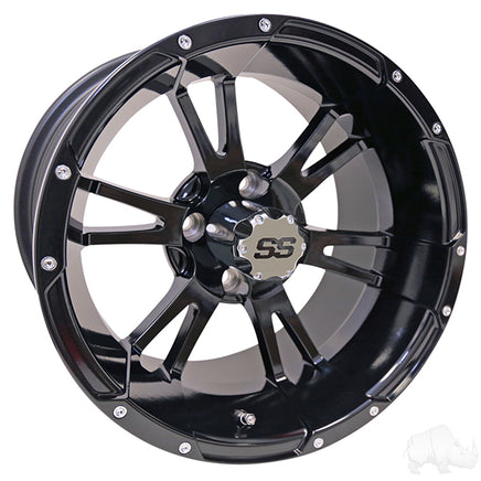 TIR-RX341 - RHOX RX341, Black w/ Center Cap, 14x7 ET-25