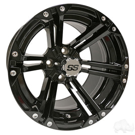 TIR-RX351 - RHOX RX351, Gloss Black w/ Center Cap, 14x7 ET-25