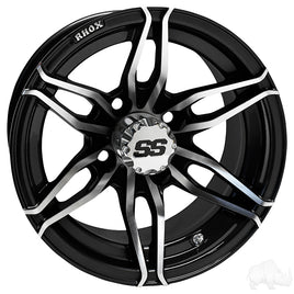 TIR-RX377 - RHOX RX377, Machined Black, 12x7 ET-25