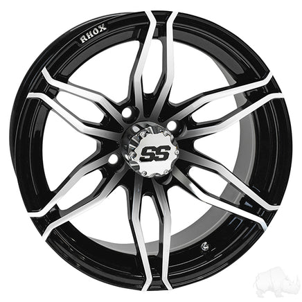 TIR-RX378 - RHOX RX378. Machined Black, 14x7 ET-25