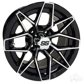 TIR-RX380 - RHOX RX380 Machined Gloss Black, 12x7 ET-25