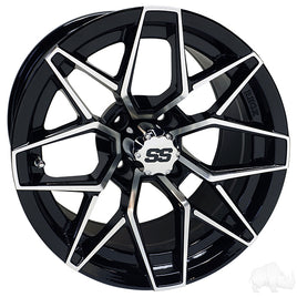 TIR-RX381 - RHOX RX381, Machined Gloss Black, 14x7 ET-25