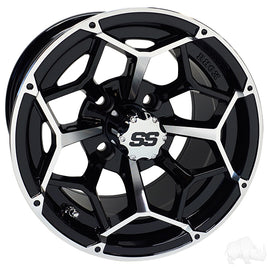 TIR-RX382 - RHOX RX382, Machined Gloss Black, 12x7 ET-25