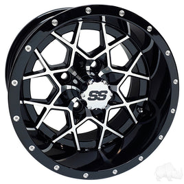 TIR-RX385 - RHOX RX385, Machined Gloss Black, 12x7 ET-25