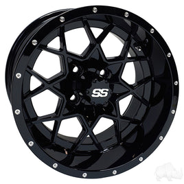 TIR-RX386-B - RHOX RX386, Gloss Black, 14x7 ET-25