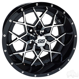 TIR-RX386 - RHOX RX386, Machined Gloss Black, 14x7 ET-25
