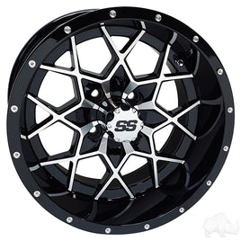 TIR-RX387 - RHOX RX387, Machined Gloss Black, 15x7 ET-25