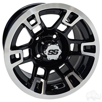 TIR-RX390 - RHOX RX390, Machined Gloss Black, 12x7 ET-25