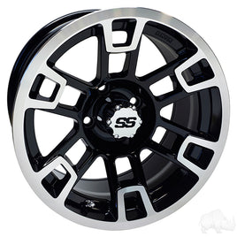 TIR-RX391 - RHOX RX391, Machined Gloss Black, 14x7 ET-25
