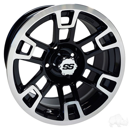 TIR-RX391 - RHOX RX391, Machined Gloss Black, 14x7 ET-25
