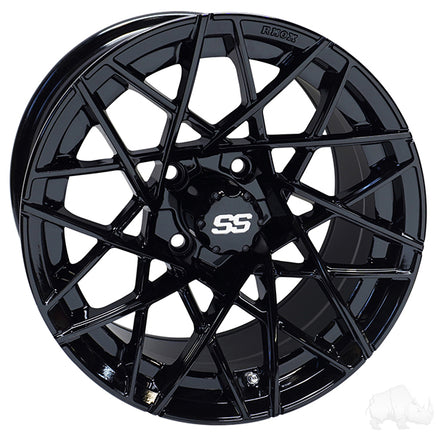 TIR-RX394-B - RHOX RX394, Gloss Black, 14x7 ET-25