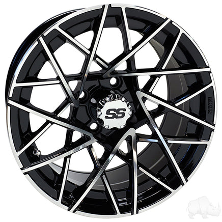 TIR-RX394 - RHOX RX394, Machined Gloss Black, 14x7 ET-25