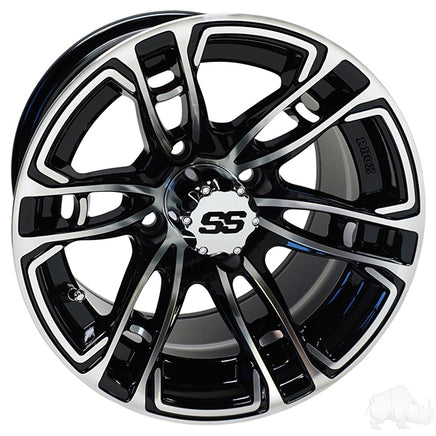 TIR-RX396 - RHOX RX396, Machined Gloss Black, 12x7 ET-25
