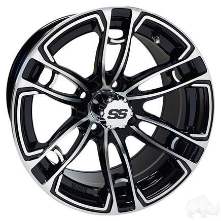 TIR-RX397 - RHOX RX397, Machined Gloss Black, 14x7 ET-25
