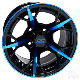TIR-RX399-BBL - RHOX RX399, Gloss Black with Blue, 12x7 ET-25