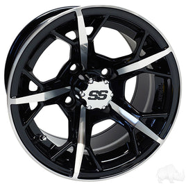 TIR-RX399 - RHOX RX399, Machined Gloss Black, 12x7 ET-25