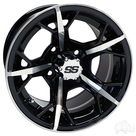 TIR-RX399 - RHOX RX399, Machined Gloss Black, 12x7 ET-25