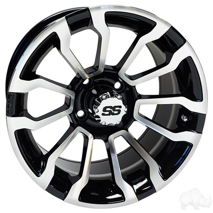 TIR-RX402 - RHOX RX402, Machined Gloss Black, 14x7 ET-25