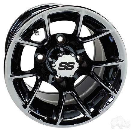 TIR-RX406-BC - RHOX RX406, Black Chrome, 12x7 ET-25