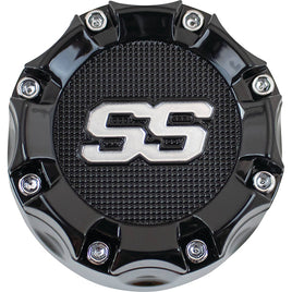 TIR-SS010-GB - Center Cap, Gloss Black with Silver SS