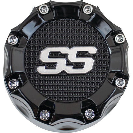 TIR-SS010-GB - Center Cap, Gloss Black with Silver SS