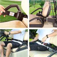 Universal 2 Passenger Golf Cart Seat Belt Kit with Bracket for EZGO, Yamaha, Club Car