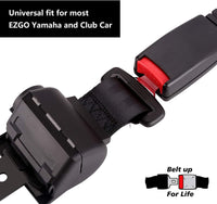 Universal 2 Passenger Golf Cart Seat Belt Kit with Bracket for EZGO, Yamaha, Club Car