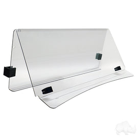 WIN-1026 - Windshield, Clear 2 Piece, E-Z-Go Express Cowl w/ Standard Top & 3/4" Strut